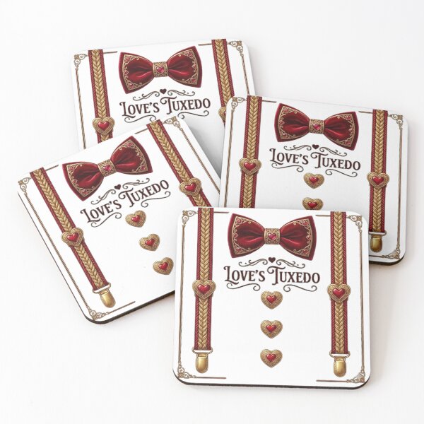 Item preview, Ornate Vintage Love Tuxedo With Heart Suspenders designed and sold by StillDow.
