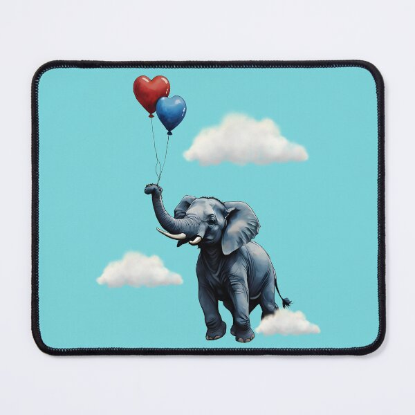 Item preview, Flying Elephant With Balloons designed and sold by SeNsArtGallery.