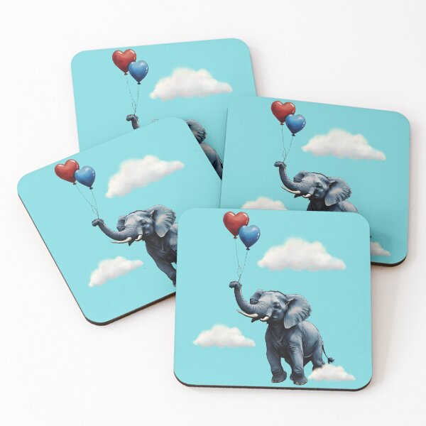 Item preview, Flying Elephant With Balloons designed and sold by SeNsArtGallery.