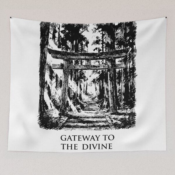 Item preview, The Vermilion Threshold - Japanese Shinto Shrine designed and sold by bapupa.