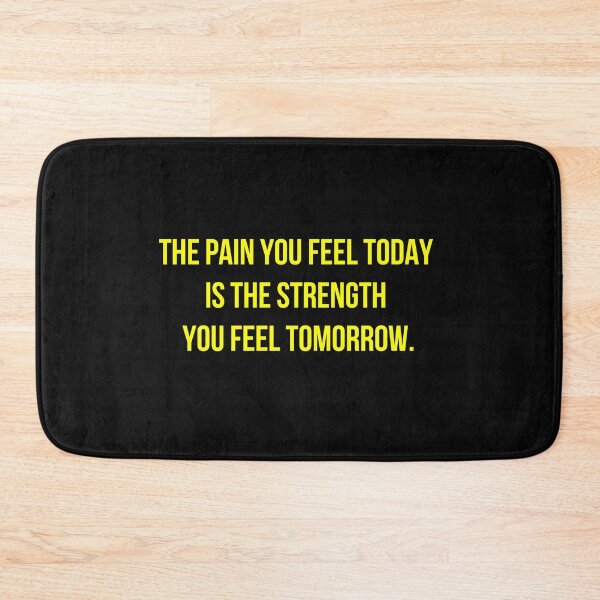 Item preview, The Pain You Feel Today Is the Strength You Feel Tomorrow Yellow Quote | Motivational and inspirational Premium HD Sticker for weightlifter, powerlifter, gym, hustlers designed and sold by MillionaireGenZ ⭐⭐⭐⭐⭐ (5.0).