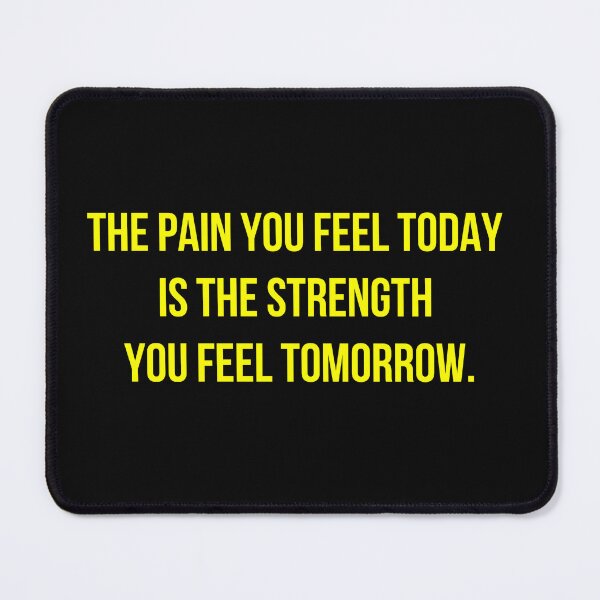Item preview, The Pain You Feel Today Is the Strength You Feel Tomorrow Yellow Quote | Motivational and inspirational Premium HD Sticker for weightlifter, powerlifter, gym, hustlers designed and sold by MillionaireGenZ ⭐⭐⭐⭐⭐ (5.0).