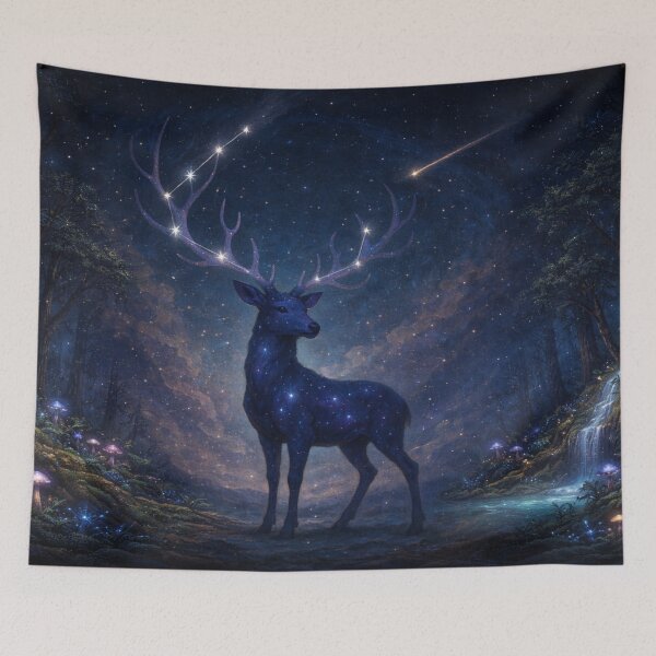 Item preview, Cosmic Deer – Celestial Stag with Starry Antlers   designed and sold by LumenWhirl.