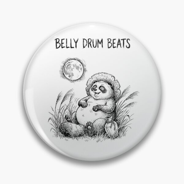 Item preview, Belly Drum Beats - Japanese Tanuki Racoon Yokai designed and sold by bapupa.