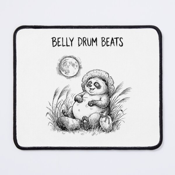 Item preview, Belly Drum Beats - Japanese Tanuki Racoon Yokai designed and sold by bapupa.