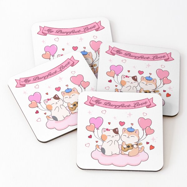 Item preview, My Purrfect Love Cute Valentine Cat Couple Illustration designed and sold by Elizarfa.