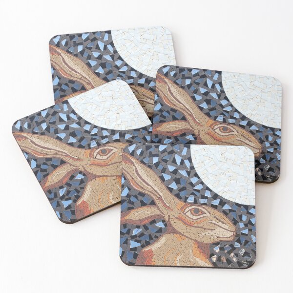 Item preview, Hare and Moon Mosaic Art by Sue Kershaw  designed and sold by Sue Kershaw.