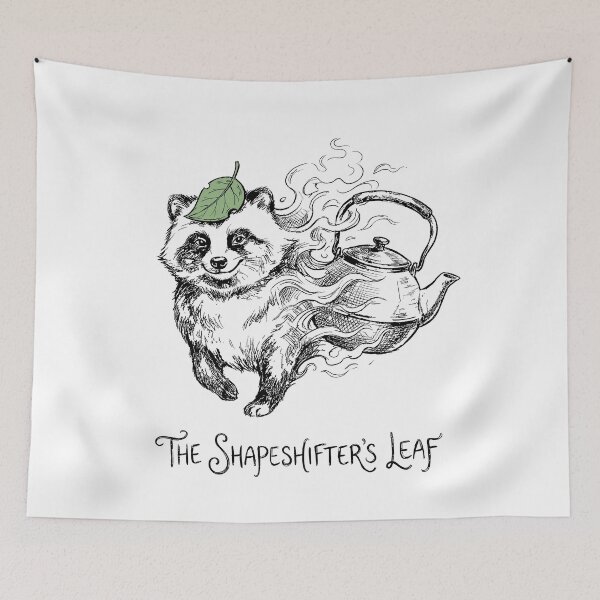 Item preview, The Shapeshifter's Leaf - Japanese Tanuki Racoon Yokai designed and sold by bapupa.