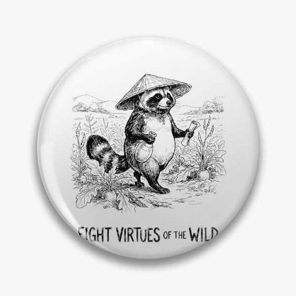 Item preview, Master of Eight Virtues - Japanese Tanuki Racoon Yokai designed and sold by bapupa.