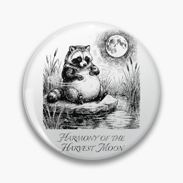 Item preview, Moonlight Belly Drummer - Japanese Tanuki Racoon Yokai designed and sold by bapupa.