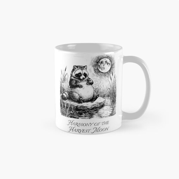 Item preview, Moonlight Belly Drummer - Japanese Tanuki Racoon Yokai designed and sold by bapupa.