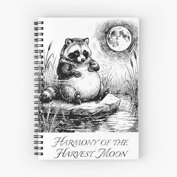 Item preview, Moonlight Belly Drummer - Japanese Tanuki Racoon Yokai designed and sold by bapupa.