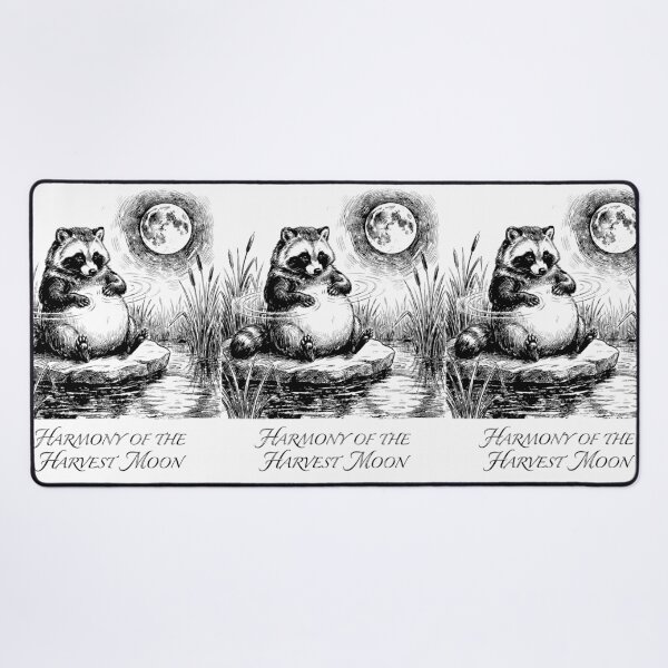 Item preview, Moonlight Belly Drummer - Japanese Tanuki Racoon Yokai designed and sold by bapupa.