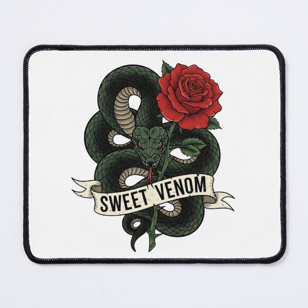 Item preview, Snake Rose Tattoo Art – Sweet Venom, Toxic Love Danger Beauty Traditional Flash Design designed and sold by Luminari Creations.