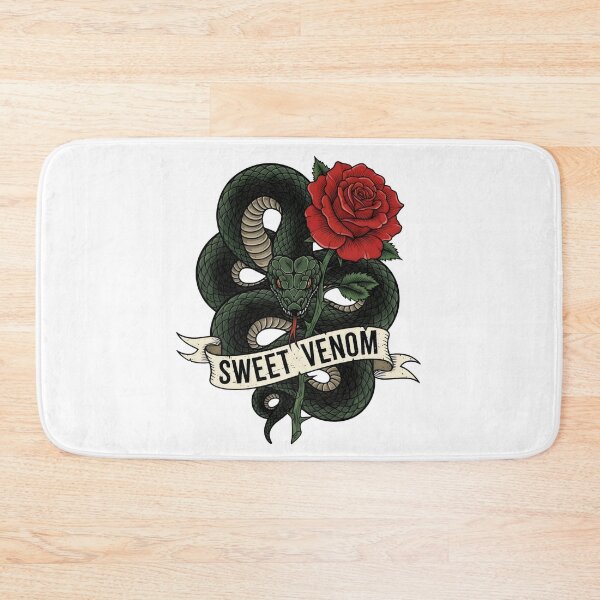 Item preview, Snake Rose Tattoo Art – Sweet Venom, Toxic Love Danger Beauty Traditional Flash Design designed and sold by Luminari Creations.