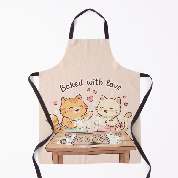 Item preview, Cute Cat Couple Baking Cookies – Valentine’s Love Design designed and sold by Nice Vibes Prints.
