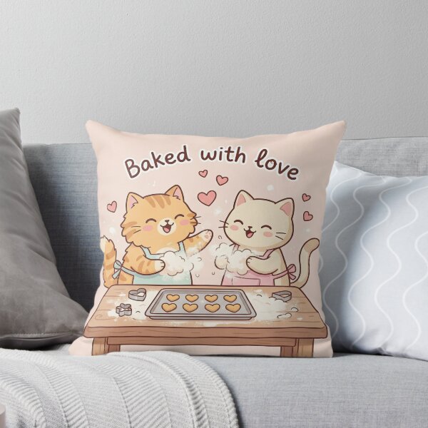 Item preview, Cute Cat Couple Baking Cookies – Valentine’s Love Design designed and sold by Nice Vibes Prints.
