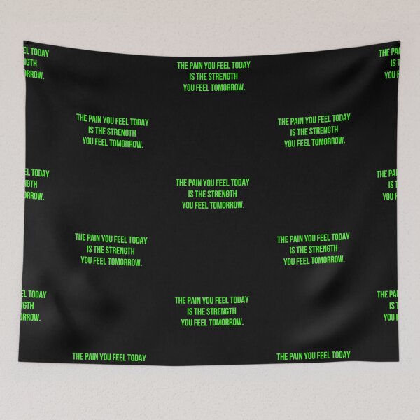 Item preview, The Pain You Feel Today Is the Strength You Feel Tomorrow Green Quote | Motivational and Inspirational Premium HD Sticker for Weightlifter, powerlifter, gym, hustler, businessman, entrepreneur designed and sold by MillionaireGenZ ⭐⭐⭐⭐⭐ (5.0).