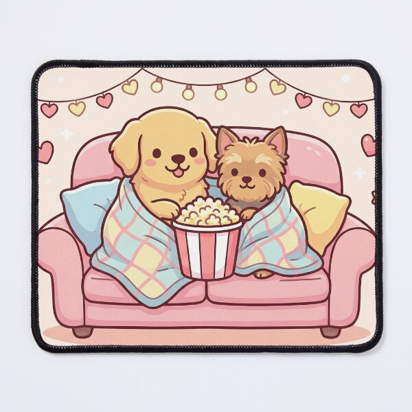 Item preview, Cute Dog Couple Watching Movie – Valentine’s Cozy Design designed and sold by Nice Vibes Prints.
