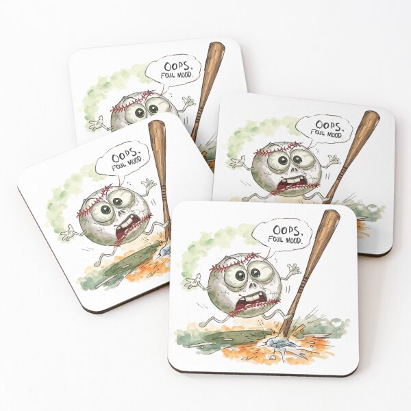 Item preview, Oops, Foul Mood – Funny Cartoon Baseball T-Shirt designed and sold by RMTrendy.
