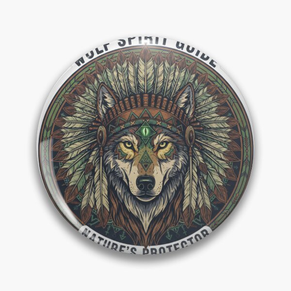 Item preview, Wolf Spirit Guide Nature Protector Tribal Animal designed and sold by TexasFirst.