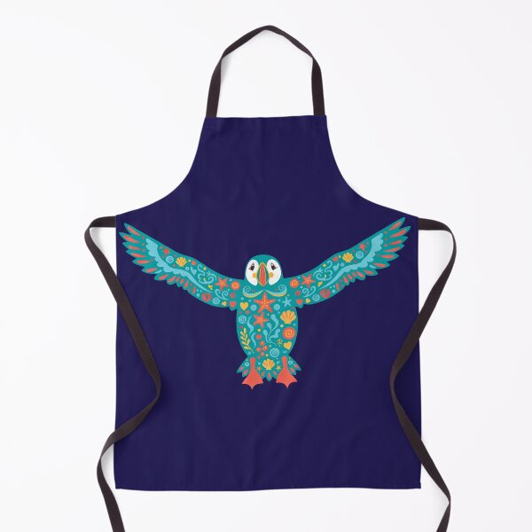 Item preview, Starfish and Shell Puffin – Scandinavian Folk Art by heidiannemorris © designed and sold by FOLK ART FUSION by heidiannemorris.