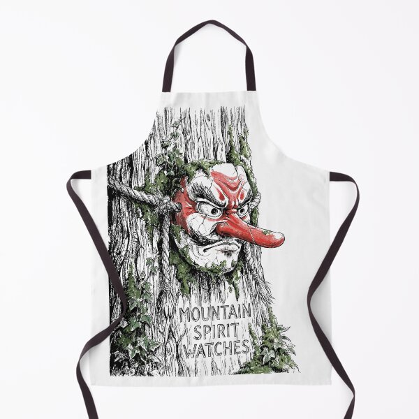 Item preview, The Moss-Covered Sentinel - Japanese Tengu Mask designed and sold by bapupa.