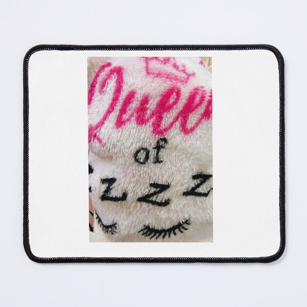 Item preview, furry pink blanket entitled queen in Fuschia color of ZZZ with eyelashes designed and sold by ARTiculateVIBES.