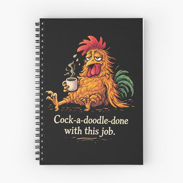 Item preview, Funny Tired Rooster Cock-a-doodle-done With This Job designed and sold by madebysiwa.