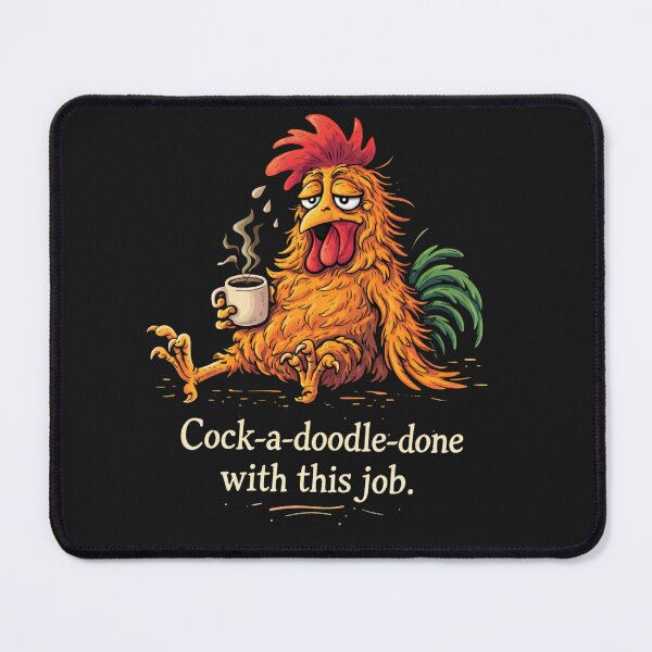 Item preview, Funny Tired Rooster Cock-a-doodle-done With This Job designed and sold by madebysiwa.