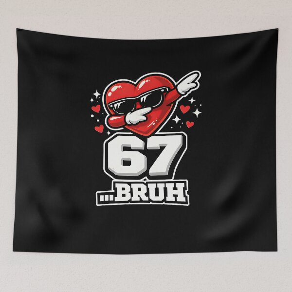 Item preview, 67 Bruh Heart Meme designed and sold by LunaMagicStudio.