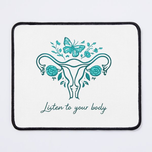 Item preview, Listen to Your Body – Ovarian Cancer Awareness Line Art designed and sold by loccotown168.