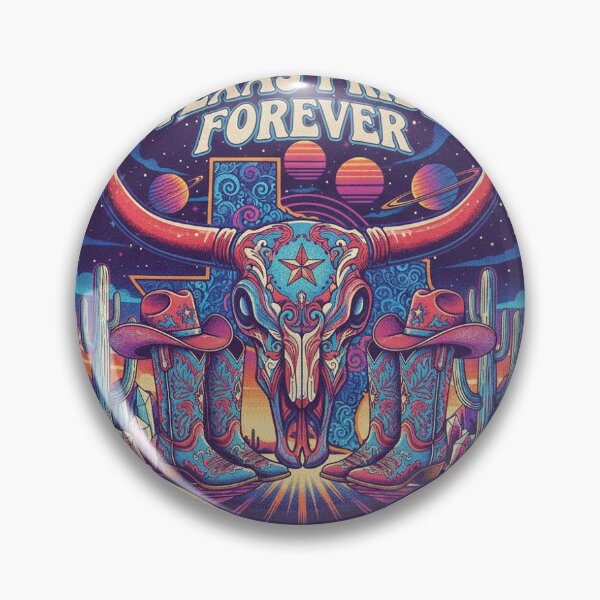 Item preview, Texas Pride Forever Retro Longhorn Skull Cactus designed and sold by TexasFirst.