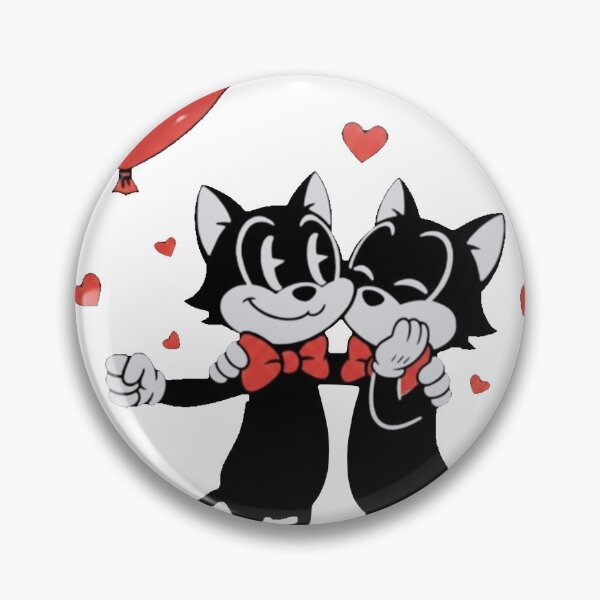 Item preview, Retro Cartoon Cats With Red Heart Balloon designed and sold by Created by Camilla.
