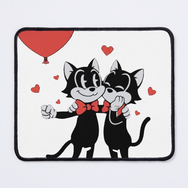 Item preview, Retro Cartoon Cats With Red Heart Balloon designed and sold by Created by Camilla.