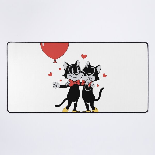 Item preview, Retro Cartoon Cats With Red Heart Balloon designed and sold by Created by Camilla.