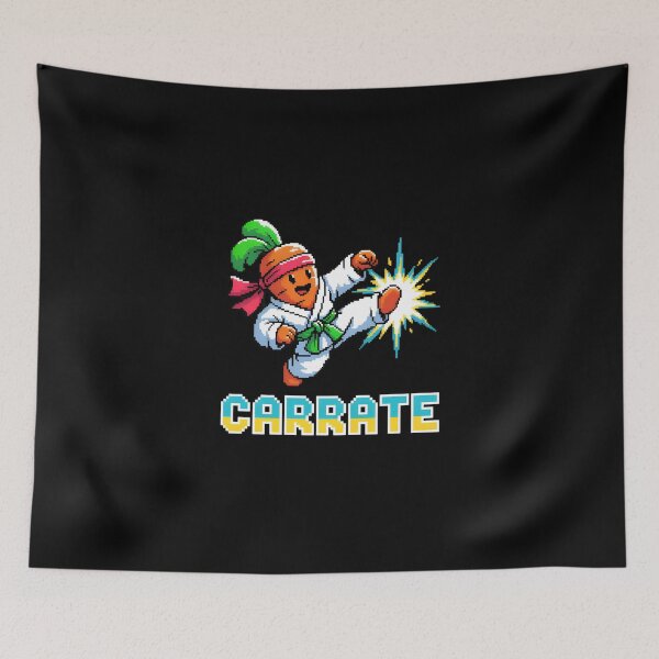 Item preview, Carrate Funny Carrot Karate Puns Pixel designed and sold by vaxiek.
