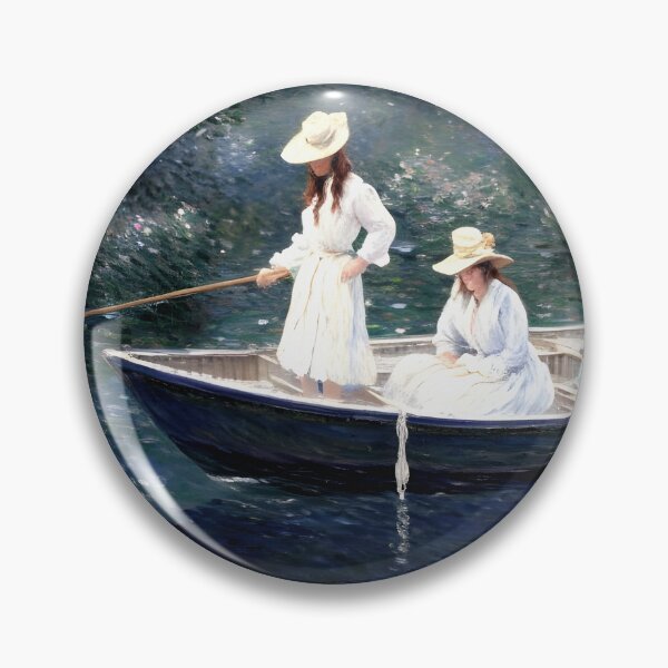 Item preview, In the Norvégienne Boat at Giverny - A Tranquil Escape designed and sold by artdesignsnow.