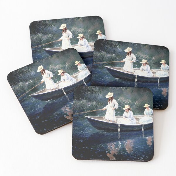Item preview, In the Norvégienne Boat at Giverny - A Tranquil Escape designed and sold by artdesignsnow.