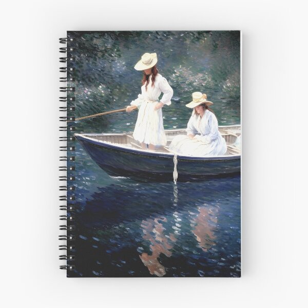 Item preview, In the Norvégienne Boat at Giverny - A Tranquil Escape designed and sold by artdesignsnow.
