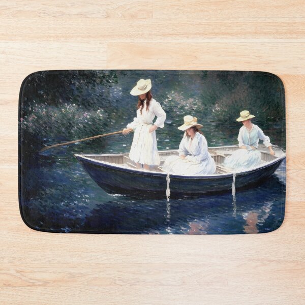 Item preview, In the Norvégienne Boat at Giverny - A Tranquil Escape designed and sold by artdesignsnow.