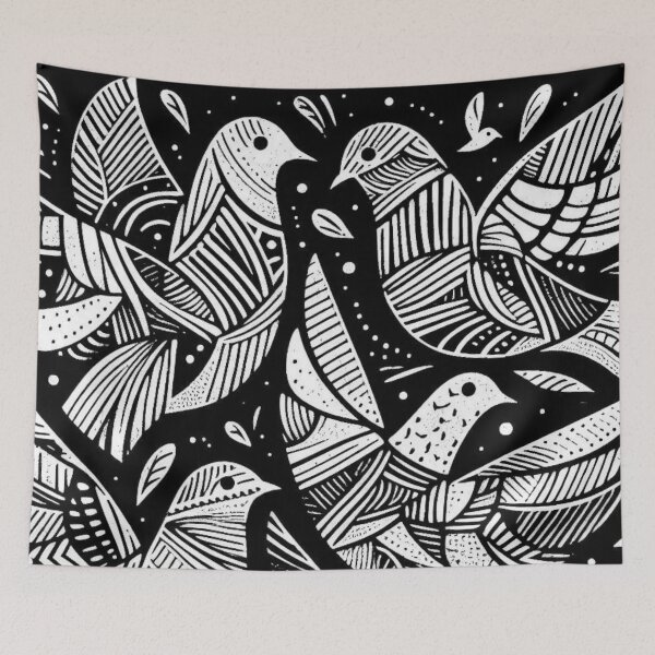 Item preview, Abstract Bohemian Bird Pattern Illustration for Bold Art Pattern Collectors designed and sold by WildStroke.