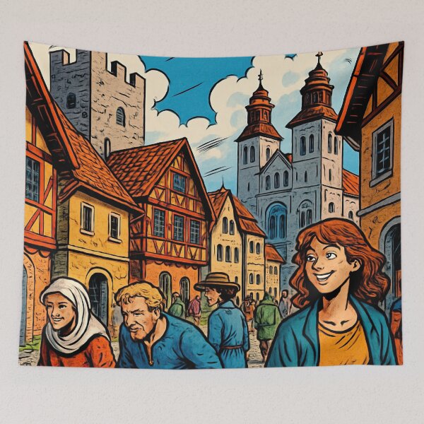 Item preview, Gotland, city | Comics stylCartoone -  designed and sold by ComicsFactory.