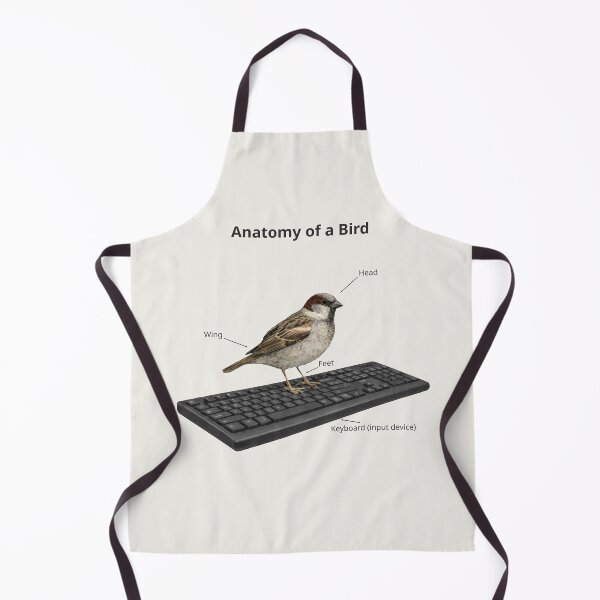 Item preview, Anatomy of a Bird on a Keyboard (Funny Diagram) designed and sold by Ombrya.
