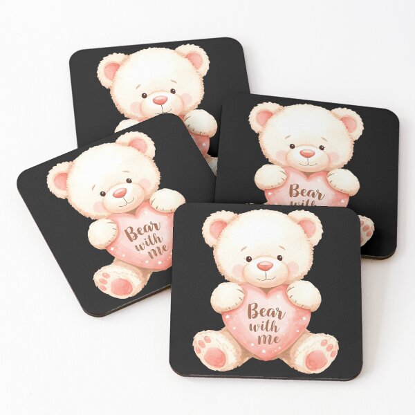 Item preview, Bear With Me Cute Teddy Bear Valentine Sticker designed and sold by FestivityFinds.