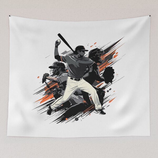 Item preview, Game in Motion – Baseball Action Art T-Shirt designed and sold by RMTrendy.