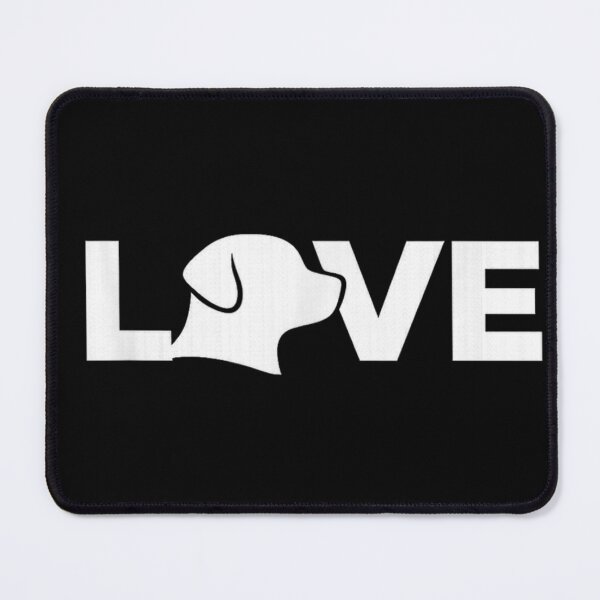 Item preview, Love Dog Silhouette Labrador Retriever Heart Minimalist Pet Owner Typography Art designed and sold by Suzu Comena.