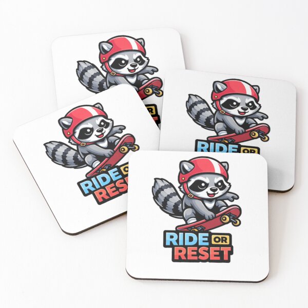Item preview, Ride Or Reset Skate Raccoon designed and sold by the-dovlat.