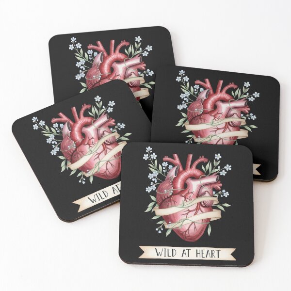 Item preview, Anatomical Heart Art – Wild at Heart, Forget-Me-Not Medical Illustration Watercolor Gift designed and sold by Luminari Creations.