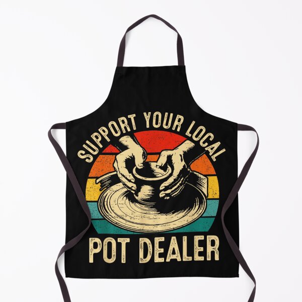 Item preview, Support Your Local Pot Dealer Funny Pottery Ceramic Artist Retro Sunset designed and sold by Suzu Comena.